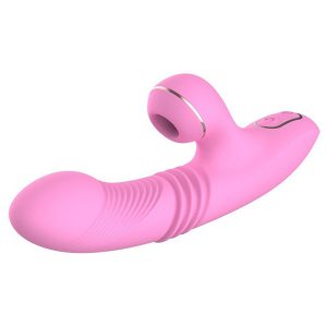 chica empujando vaginal