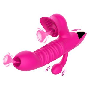 Vibrador con función de lamido